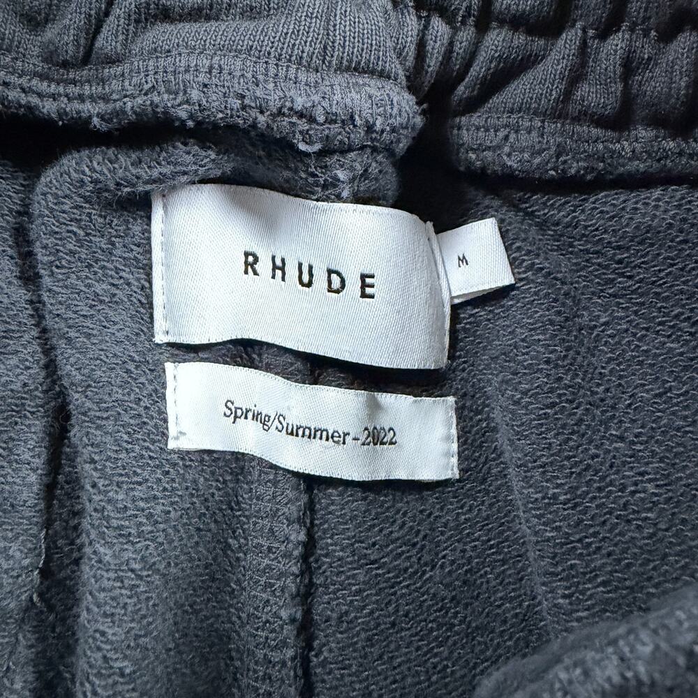 Rhude Gray Embroidered Logo Lounge Sweatpants Joggers Medium - Picture 10 of 14